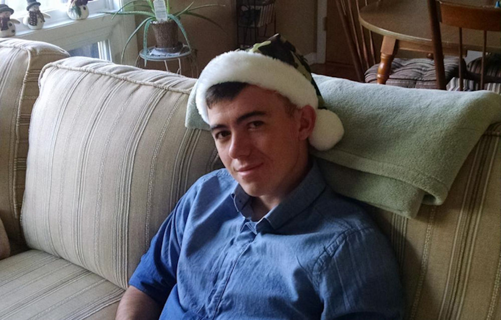 Patrick home on leave from Army 2015